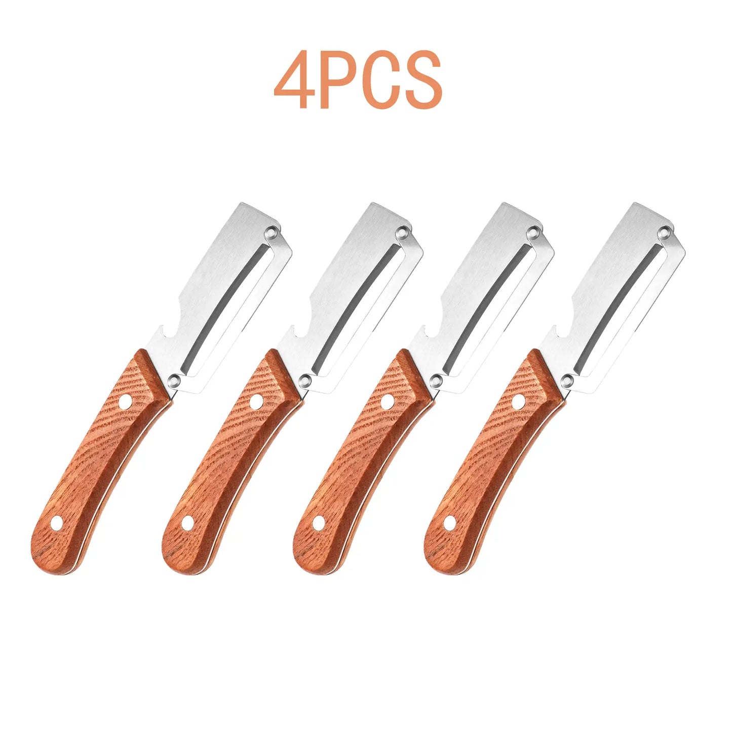 Premium-Grade Fruit & Vegetable Peeler| Sharp Stainless Steel Blade, Ergonomic Wooden Handle + Built-In Bottle Opener – Ideal for Daily Kitchen Use (Potatoes, Apples, Pumpkins & More)