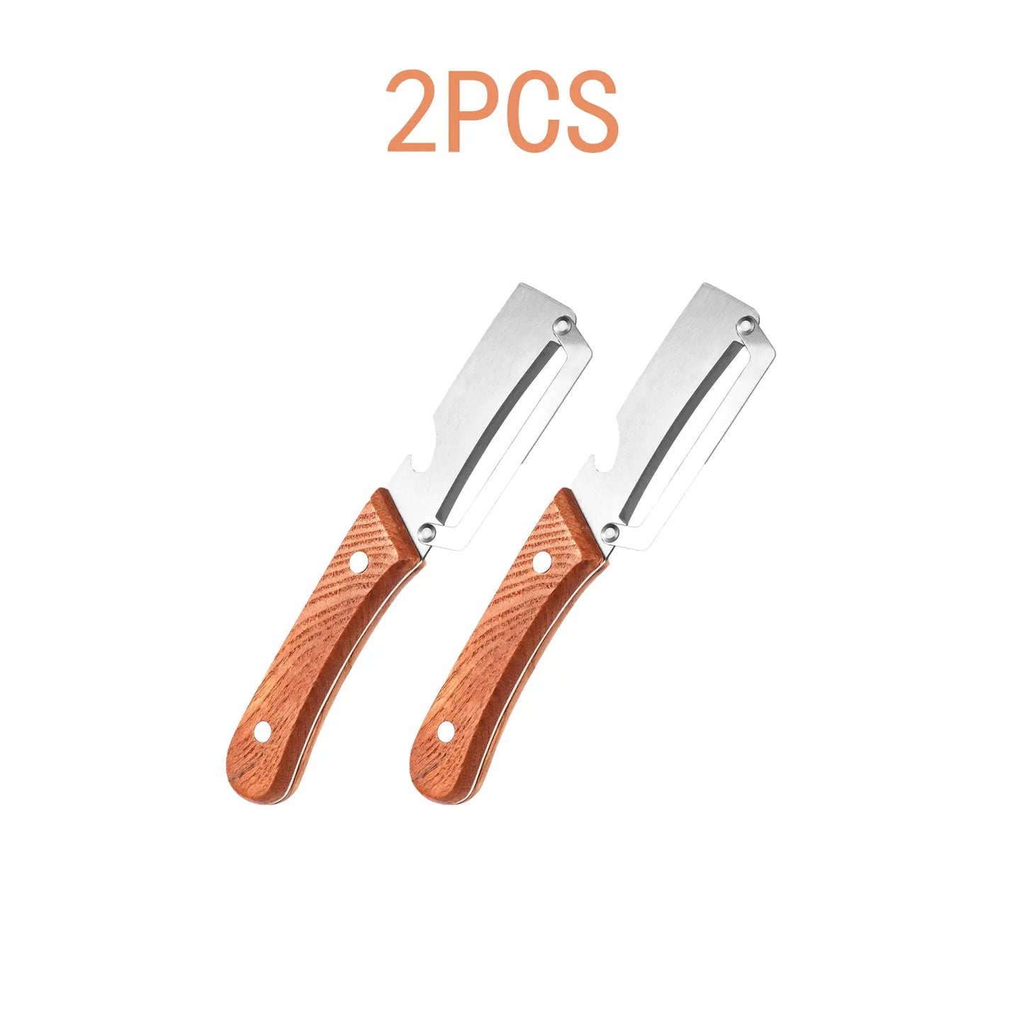 Premium-Grade Fruit & Vegetable Peeler| Sharp Stainless Steel Blade, Ergonomic Wooden Handle + Built-In Bottle Opener – Ideal for Daily Kitchen Use (Potatoes, Apples, Pumpkins & More)