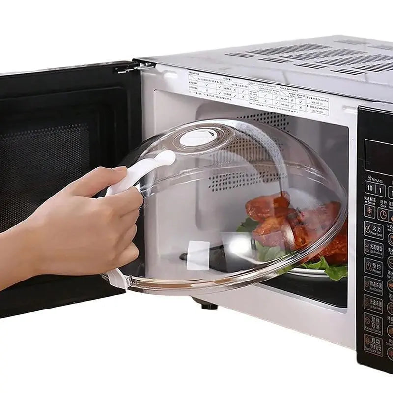 【Summervibes】Microwave Splatter Cover with Handle, Reusable Microwave Lid for Food, Modern Kitchen Utensils, Kitchen Gadgets, Kitchen Accessories