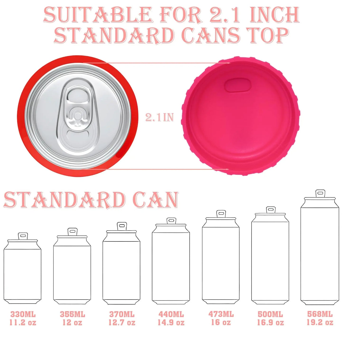 4/6/8-Pack Bpa-Free Soda Can Lids with Straw - Reusable Lids for Seltzer, Juice & Beverage, Silicone Straws Included Drink Covers, Straw Spout Lid Tools for Solving the Sealing of Soda Cans, Essential for Families, Traveling and Picnics