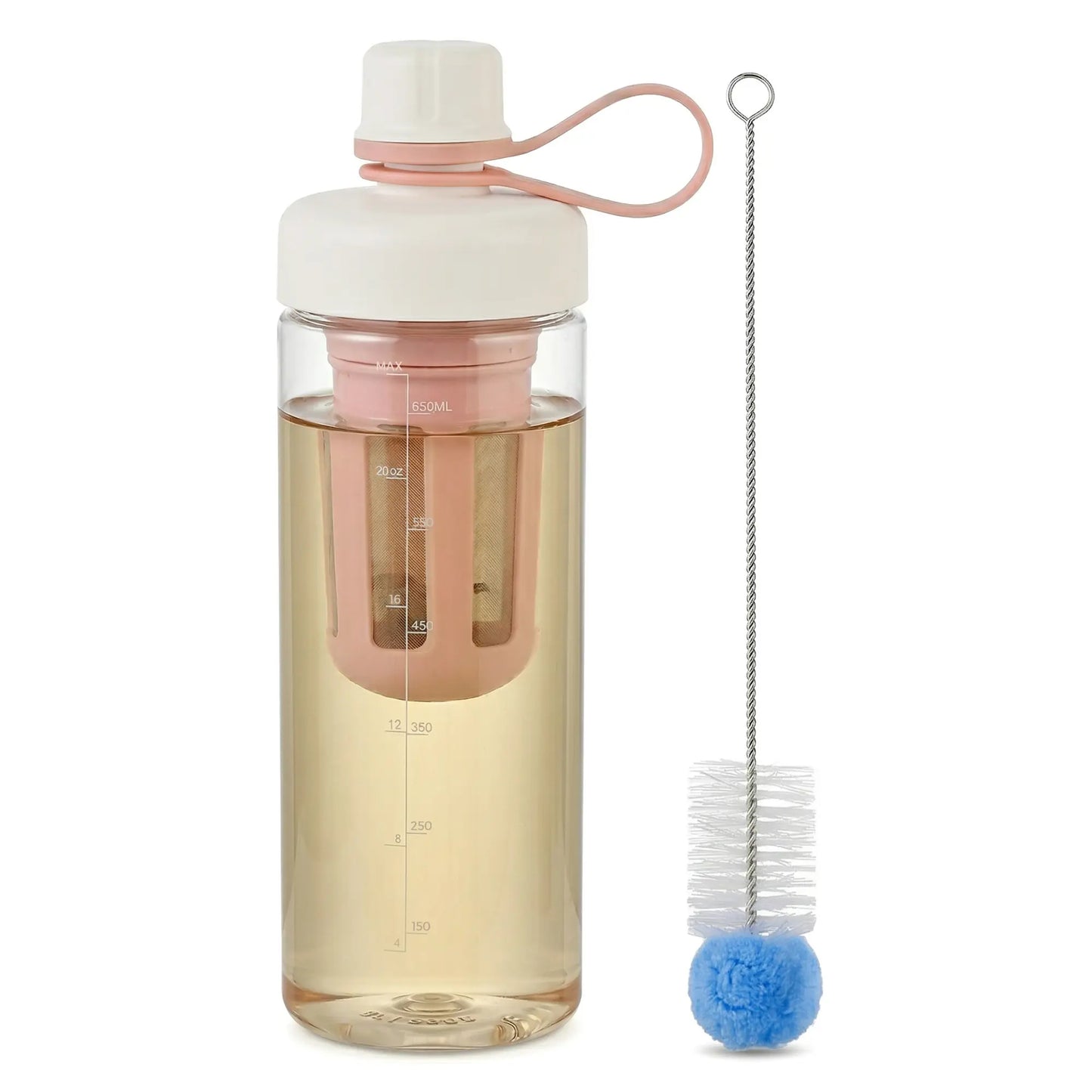 SUSTEAS Reusable Portable Washable Cold Brew Coffee Tumbler with Digital Scale and Dual-Function Tea Filter Net