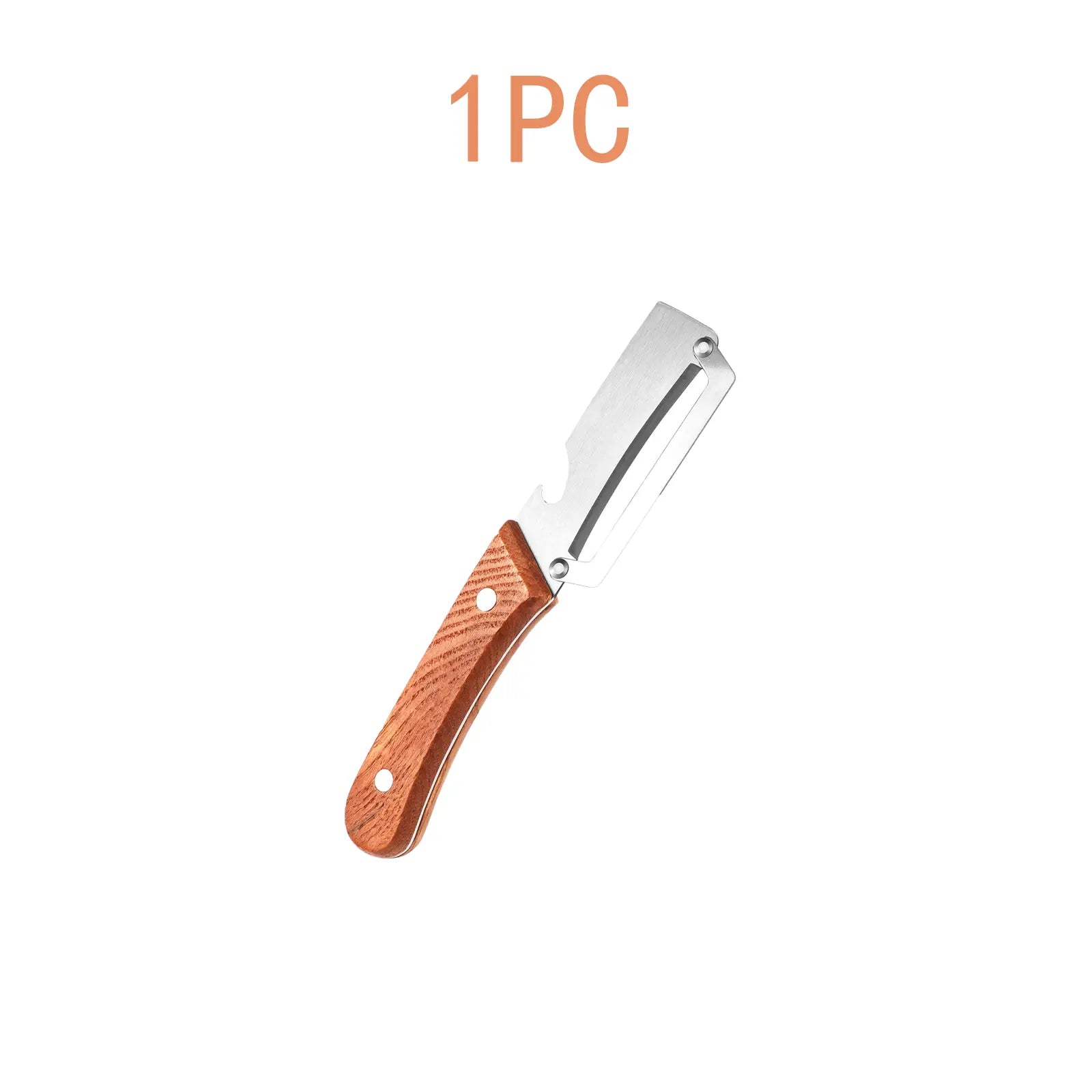 Premium-Grade Fruit & Vegetable Peeler| Sharp Stainless Steel Blade, Ergonomic Wooden Handle + Built-In Bottle Opener – Ideal for Daily Kitchen Use (Potatoes, Apples, Pumpkins & More)