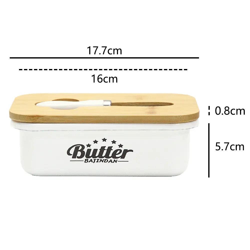Stainless Steel Butter Dish with Lid and Multipurpose Knife - Large Metal Butter Keeper with Silicone Base for Countertop, Kitchen Storage Organizer, Ideal Gift Kitchenware Utensils
