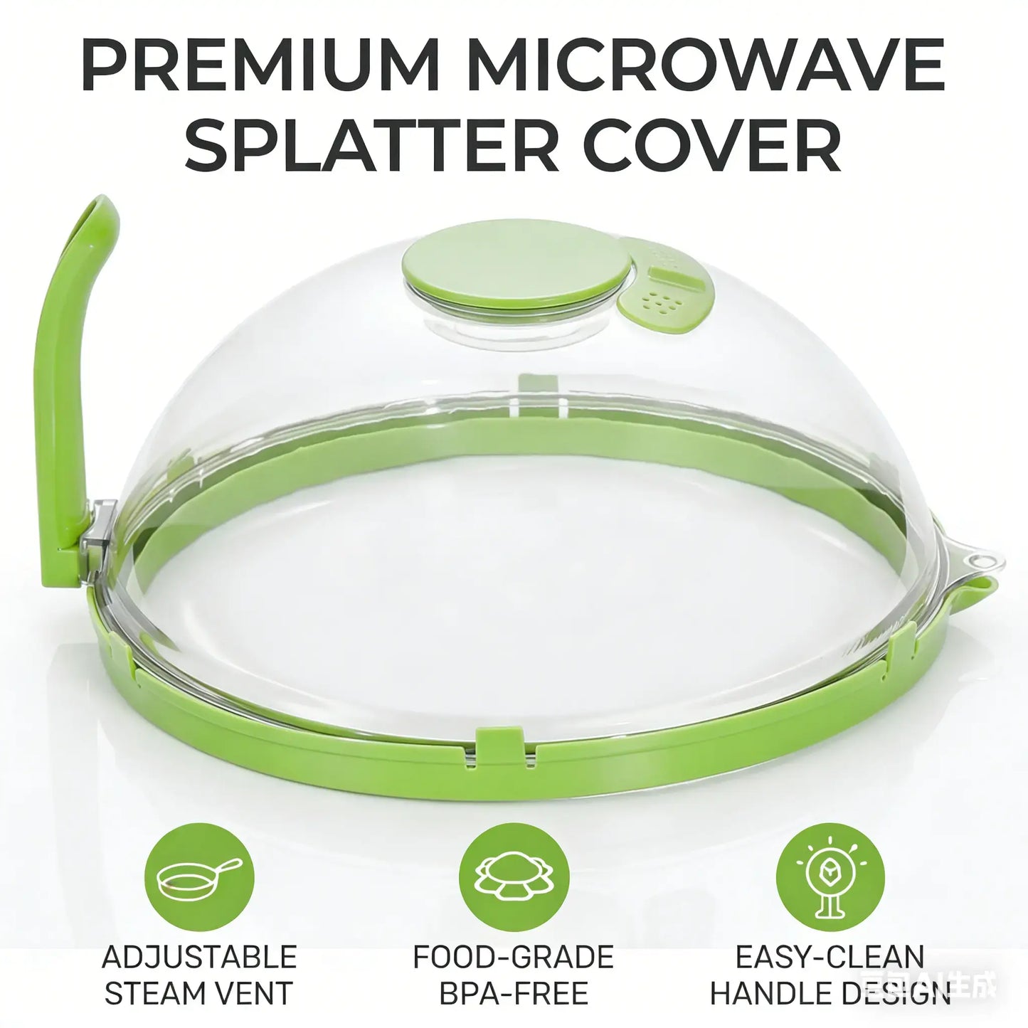 【Summervibes】Microwave Splatter Cover with Handle, Reusable Microwave Lid for Food, Modern Kitchen Utensils, Kitchen Gadgets, Kitchen Accessories