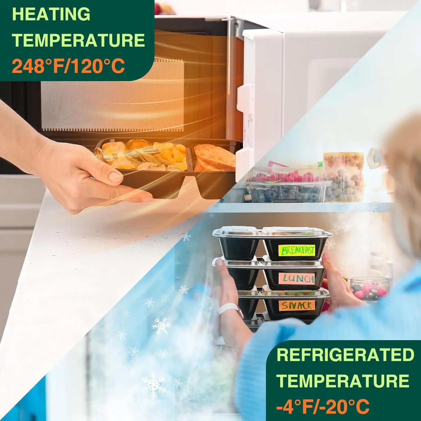 10 Pack 32OZ Meal Prep Containers Microwave Safe, &Thick Storage Containers with , Durable Bento Boxes , Stackable, Dishwasher/Freezer Safe