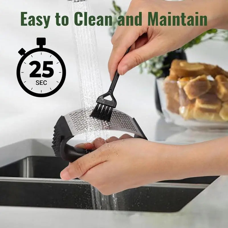 1 Pcs Stainless Steel Garlic Press, Manual Garlic Press, Kitchen Garlic Chopper, Household Kitchen Gadgets