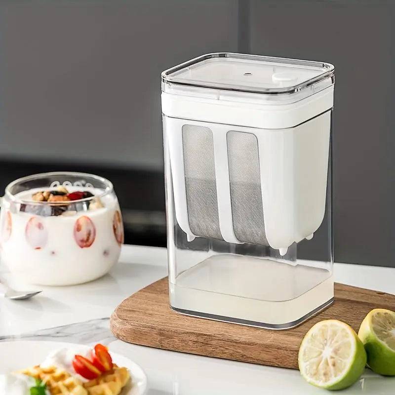 Greek Yogurt Strainer Separator, Larger Capacity Yogurt Filter, BPA Free, Suitable for Juice, Yogurt Milk, Kefir, Tofu, Cheese