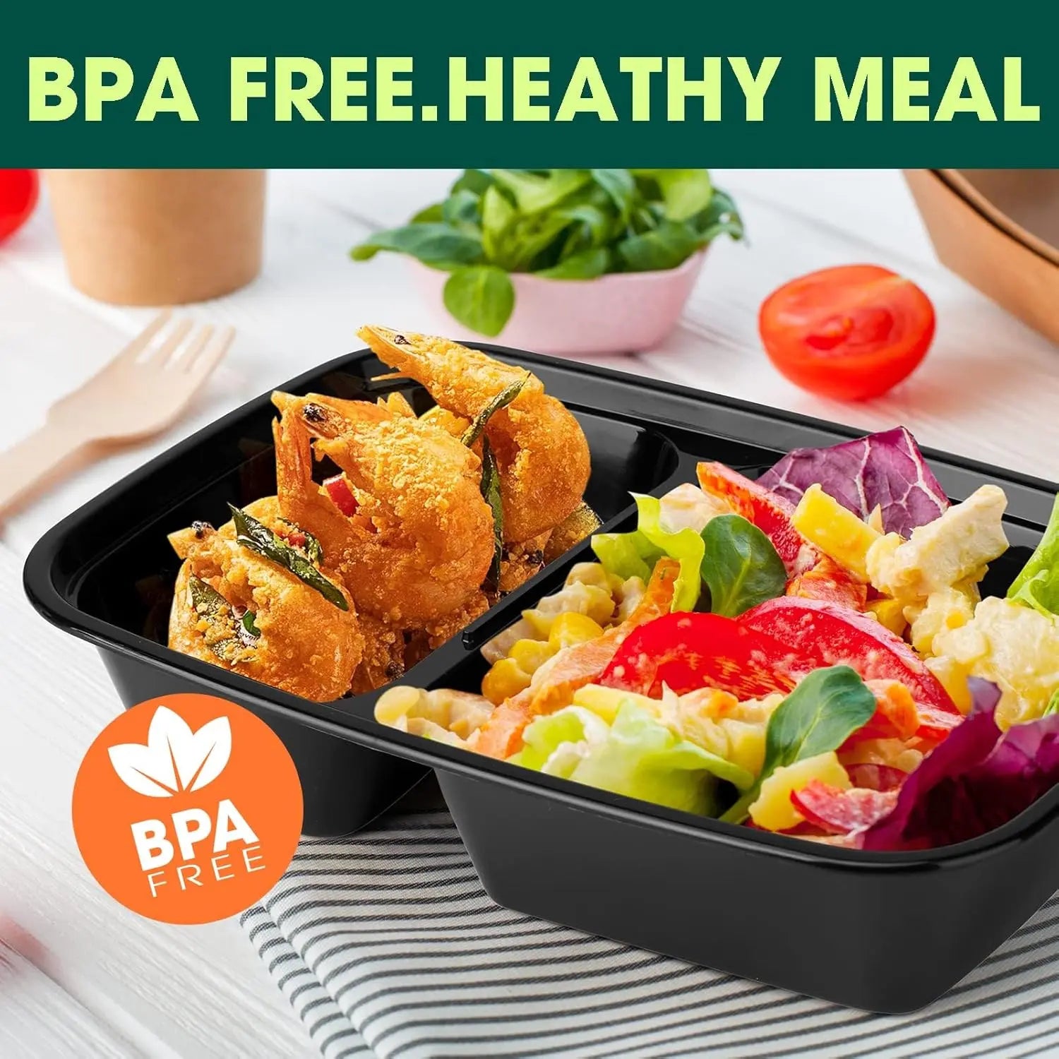 10 Pack 32OZ Meal Prep Containers Microwave Safe, &Thick Storage Containers with , Durable Bento Boxes , Stackable, Dishwasher/Freezer Safe