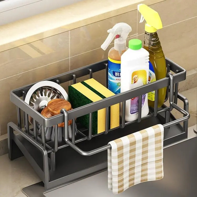 2026 New Upgrade Sink Drying Rack Gadgets,Stainless Metal Sponge Drain Holder,Multifunctional Durable Storage Rack,Rust Prevention Storage Organizer,Household Essentials,Fall Decor,Kitchen Accessories,Gift for Mother'S Day