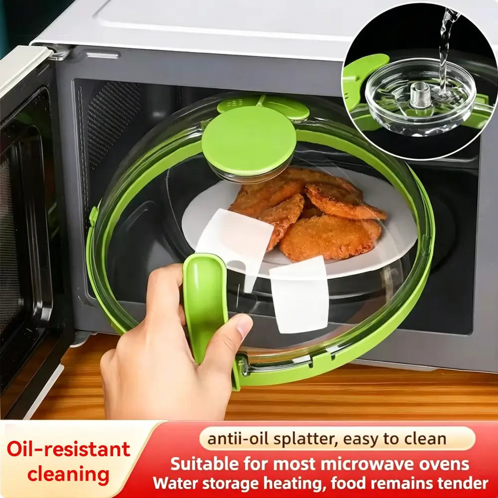 【Summervibes】Microwave Splatter Cover with Handle, Reusable Microwave Lid for Food, Modern Kitchen Utensils, Kitchen Gadgets, Kitchen Accessories