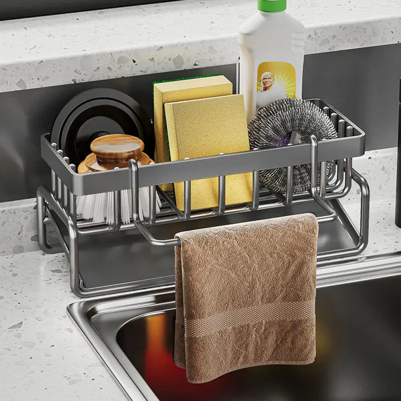 2026 New Upgrade Sink Drying Rack Gadgets,Stainless Metal Sponge Drain Holder,Multifunctional Durable Storage Rack,Rust Prevention Storage Organizer,Household Essentials,Fall Decor,Kitchen Accessories,Gift for Mother'S Day