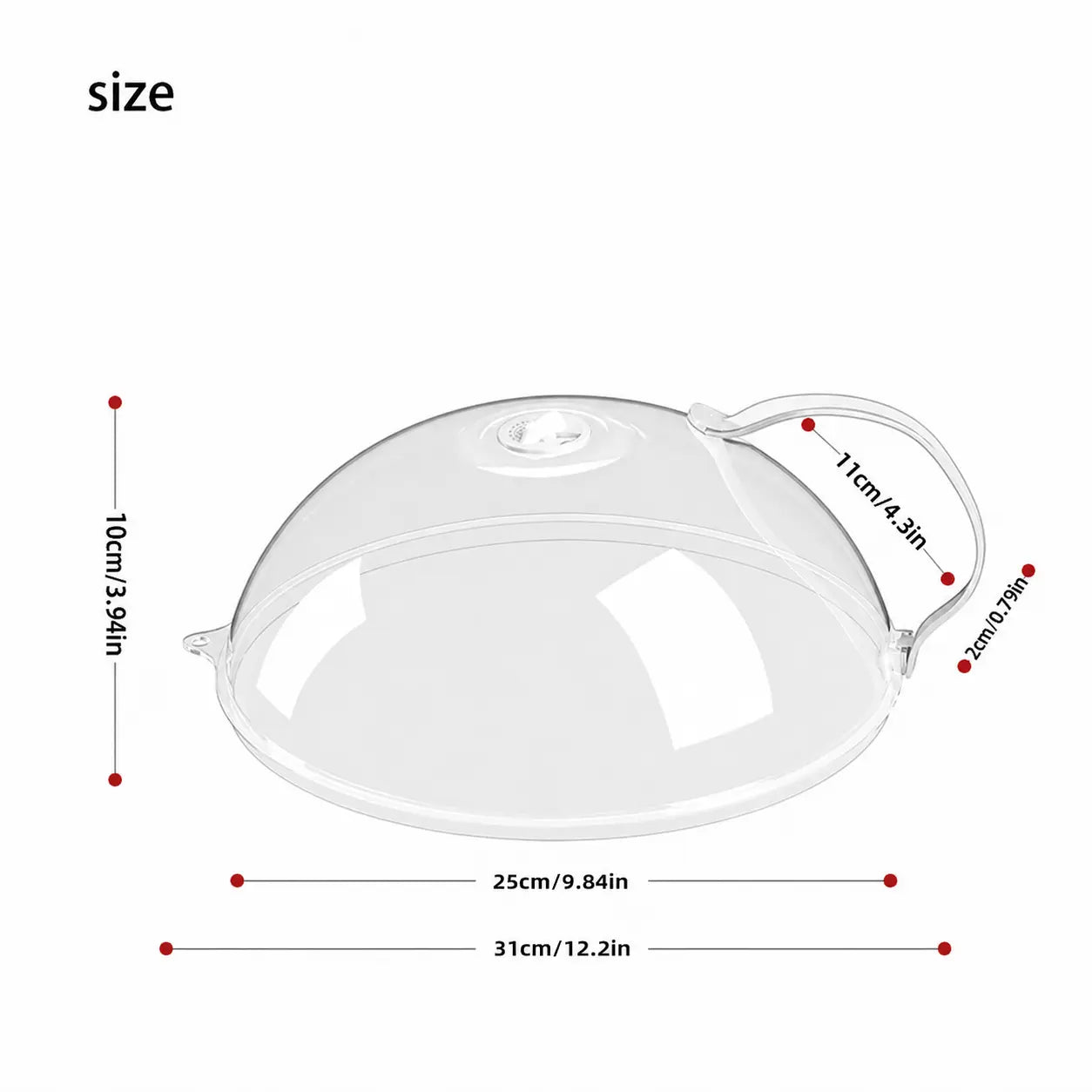 【Summervibes】Microwave Splatter Cover with Handle, Reusable Microwave Lid for Food, Modern Kitchen Utensils, Kitchen Gadgets, Kitchen Accessories