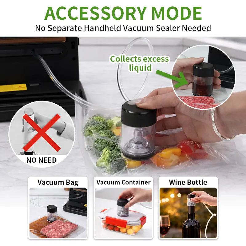 Zenpeak Vacuum Sealer Machine with External Vacuum, Removable Drip Tray, Dry & Moist Modes, Pulse Control, Adjustable Temperature, 6Mm Wider Seal, Built-In Bag Cutter for Food Storage, Meal Prep, Sous Vide, Summervibes Tiktokshopspringglowup,